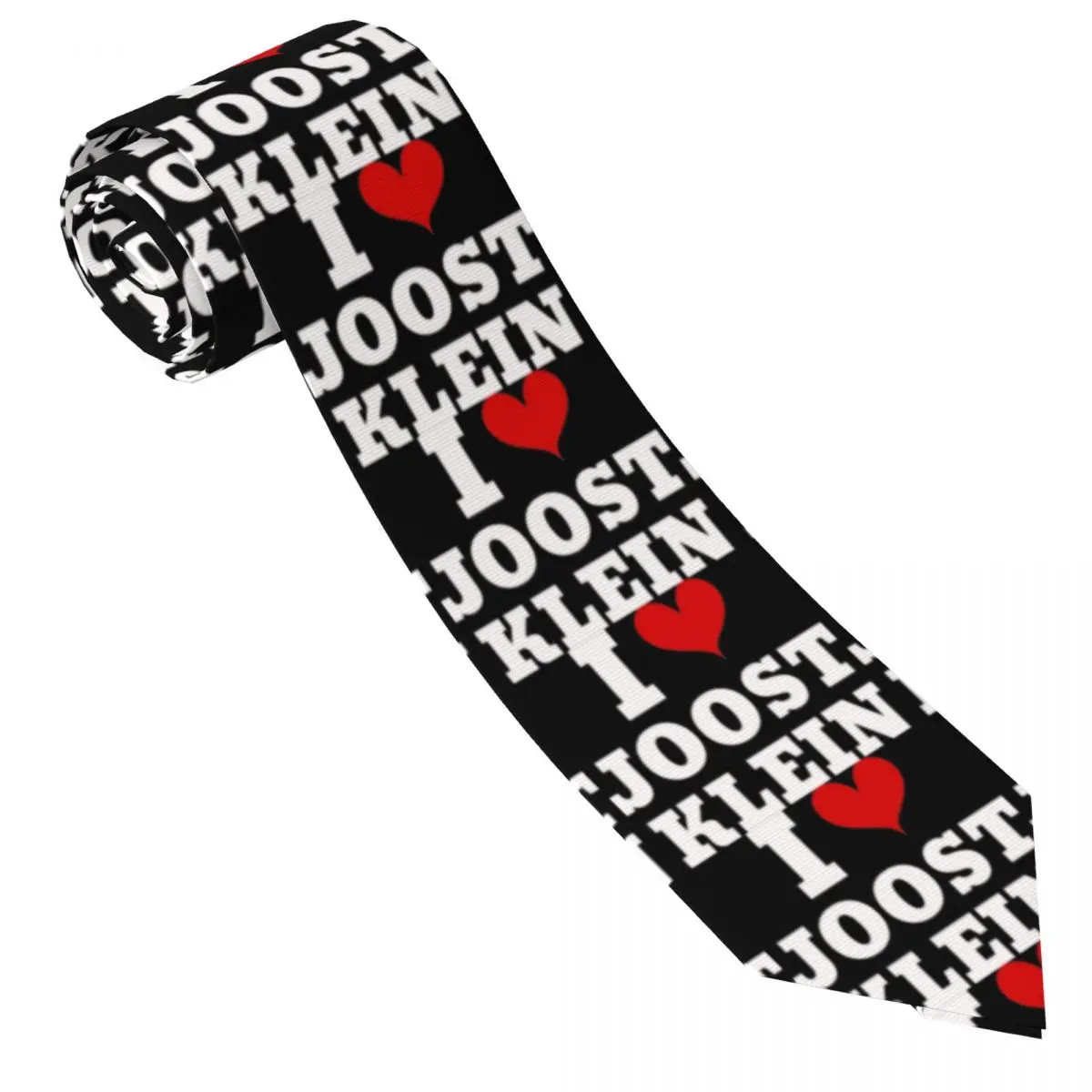 I Love Joost Klein Eurovisions 2024 Tie Business Neck Ties Vintage Cool Neck Tie For Men Women Graphic Collar Tie Necktie Gift