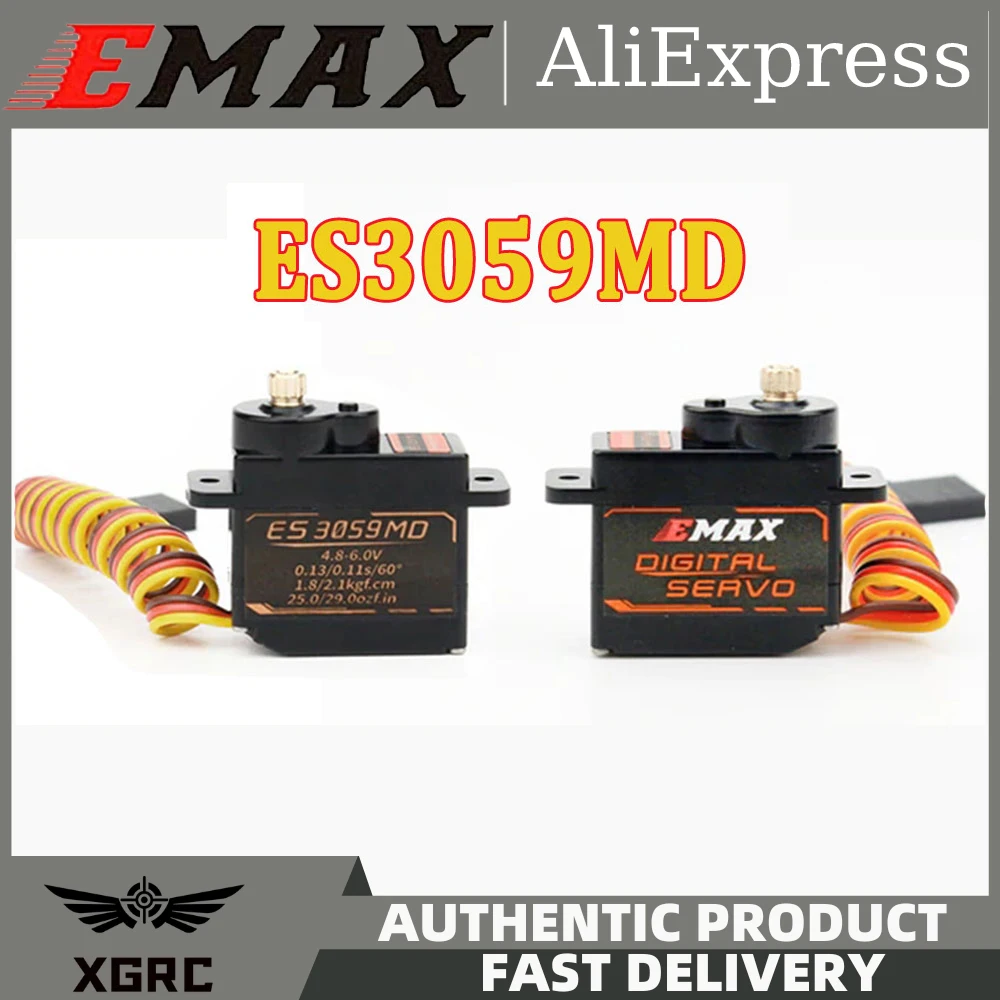 Emax-Actuador Digital de Metal ES3059MD, 12g, para modelo RC y Robot PWM