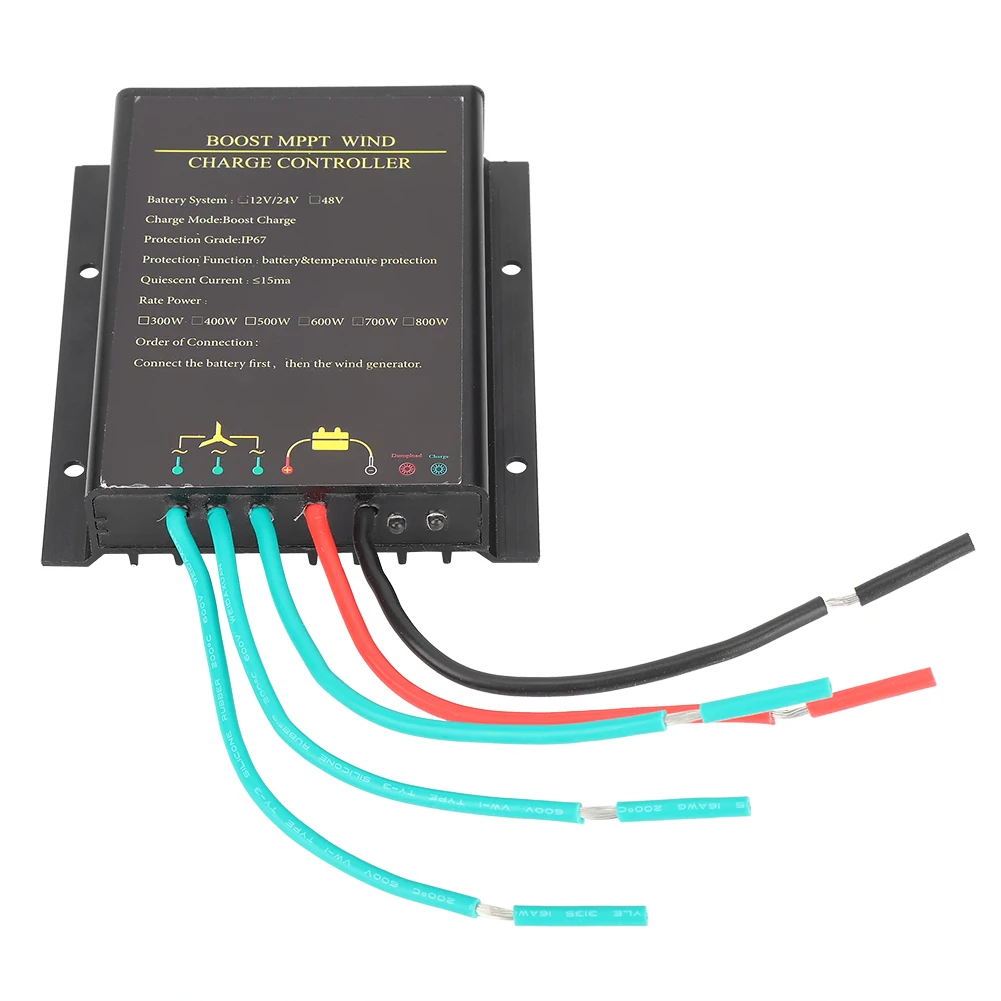 48V Waterproof Wind Turbine Controller MPPT Charge Controller 800W Wind Power Regulator Wind Charge Controller