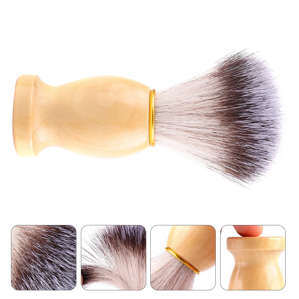 

Wooden Handle Shaving Brush Badger Mustache Mens Portable Care Personal Supplies