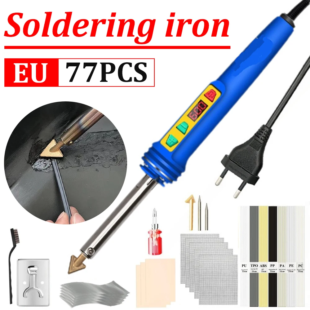 

77Pcs 150W Adjustable Temperature Electric Soldering Iron Kits 220V 110V Welding Solder Rework Station Heat Pencil Repair Tools