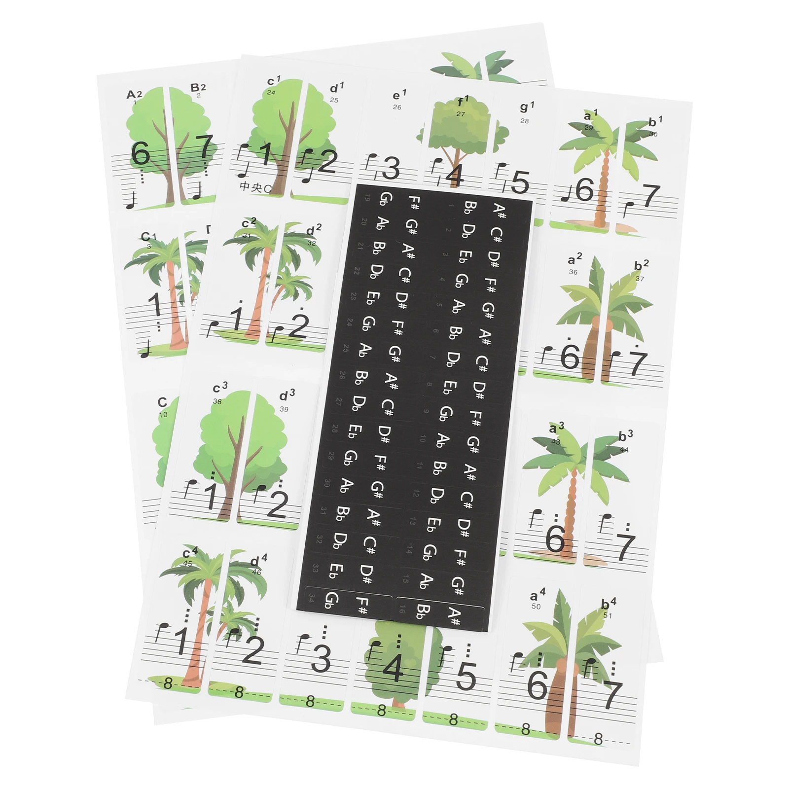 

Piano Keys Sticker Pad for Kids Stickers Electronic Beginners Paper Child Keyboard Teaching