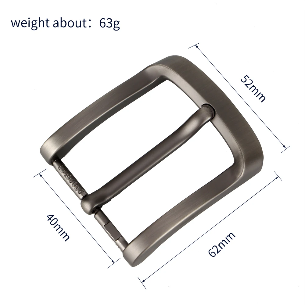 1pcs 40mm Brushed Alloy Metal Belt Buckle for Men with End Bar Heel Bar Pin Leather Craft Belt  Webbing Parts Accessories 1-9/16