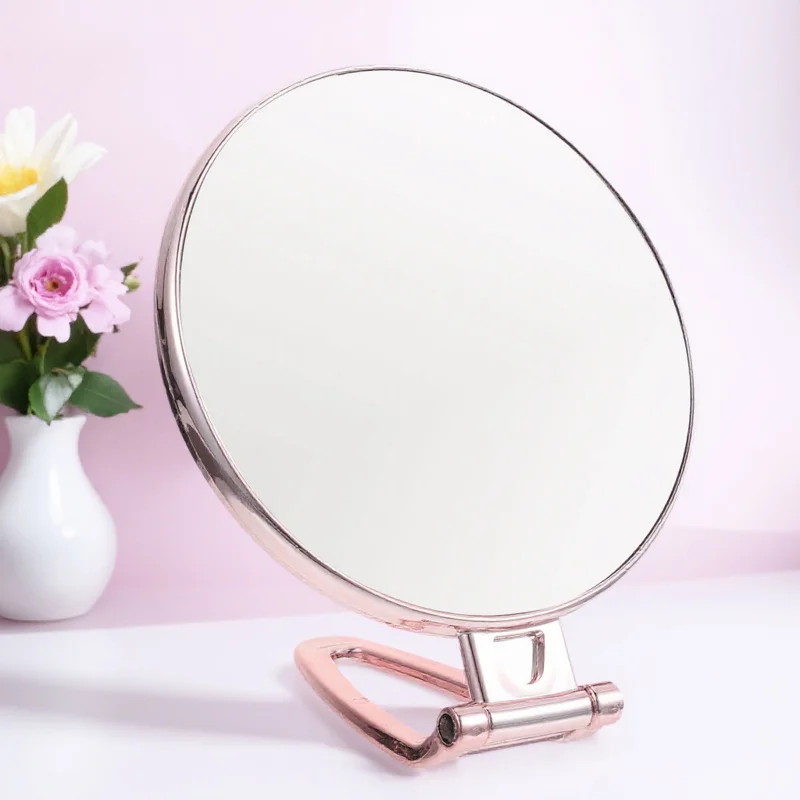 กระจกแต่งตัวแบบขยาย 3 เท่า กระจกสองด้านแบบใส ปราศจากความบิดเบือน สำหรับวางบนโต๊ะ ห้องน้ำ ห้องนอน ดีไซน์หรูหรา