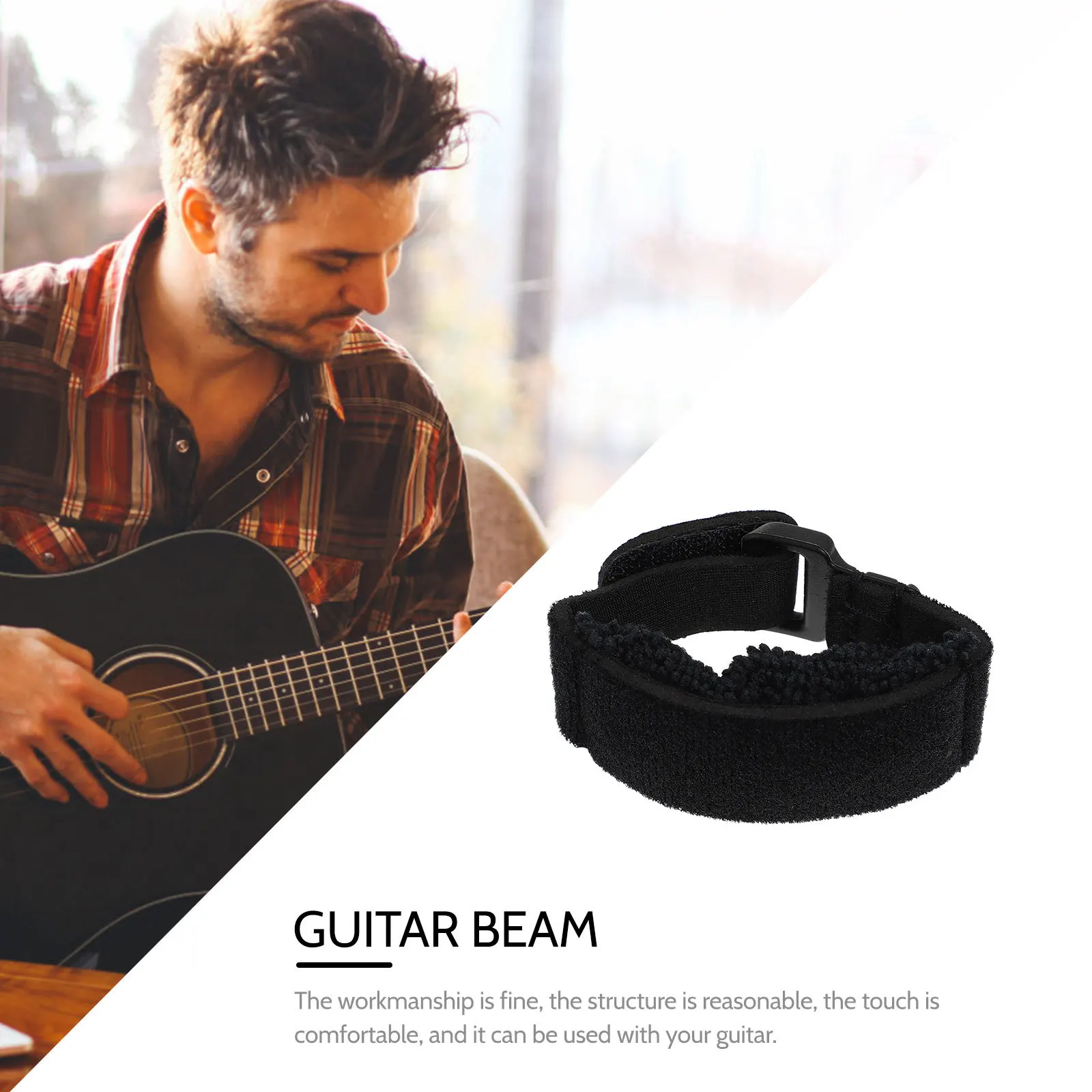 

1Pcs Mute Belt for Guitar Black Soft Comfortable Fit Noise Reduction Muting Strap Bass Fret Dampener Music Instrument Supply