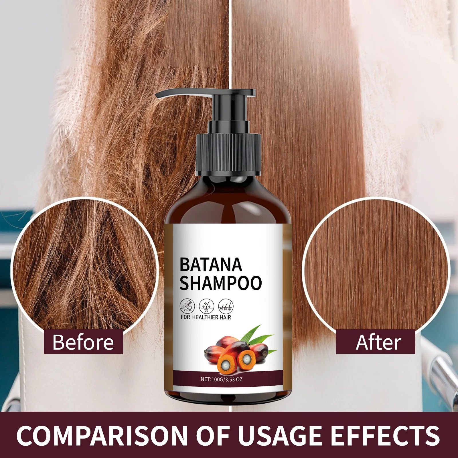 Shampoo de óleo de batana 100m - Hair Care Keratin Shampoo avaliação e preço
