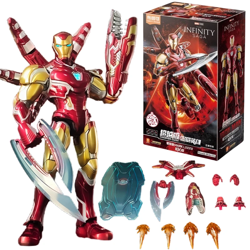 BLOKEES 오리지널 MK85 나노 아머 2.0 아이언맨 EX 챔피언 클래스 버전 눈 가슴 글로우 어벤저스 빌딩 블록 액션 피규어