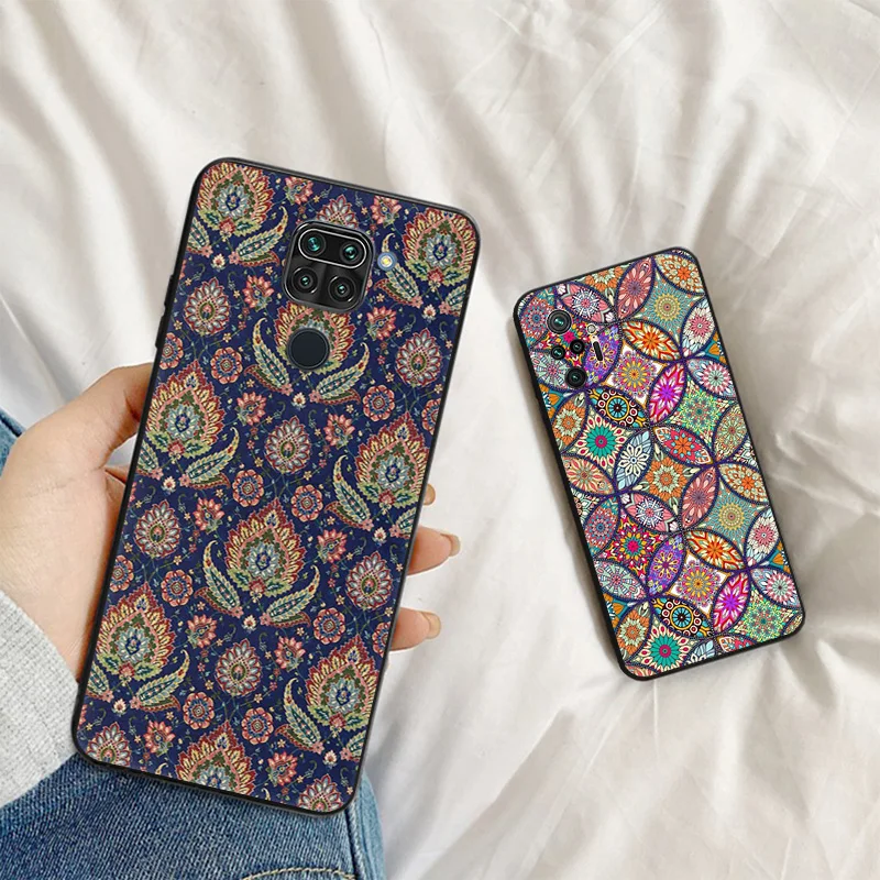 For Redmi Note 12 4G 12S 11 Pro 5G 11s 10 10s 9 9s 9t 8t 7 8 Abstact Elephant Mandala Matte Soft Phone Shell Case Cover