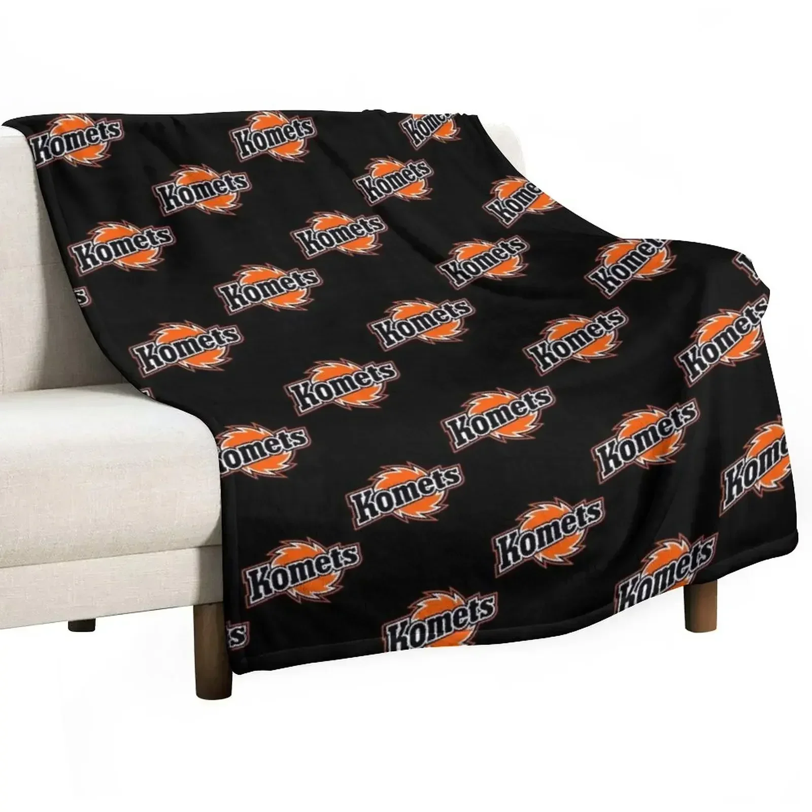 Fort Wayne Komets Ice Hockey Throw Blanket Comforter Cute Hairys Blankets