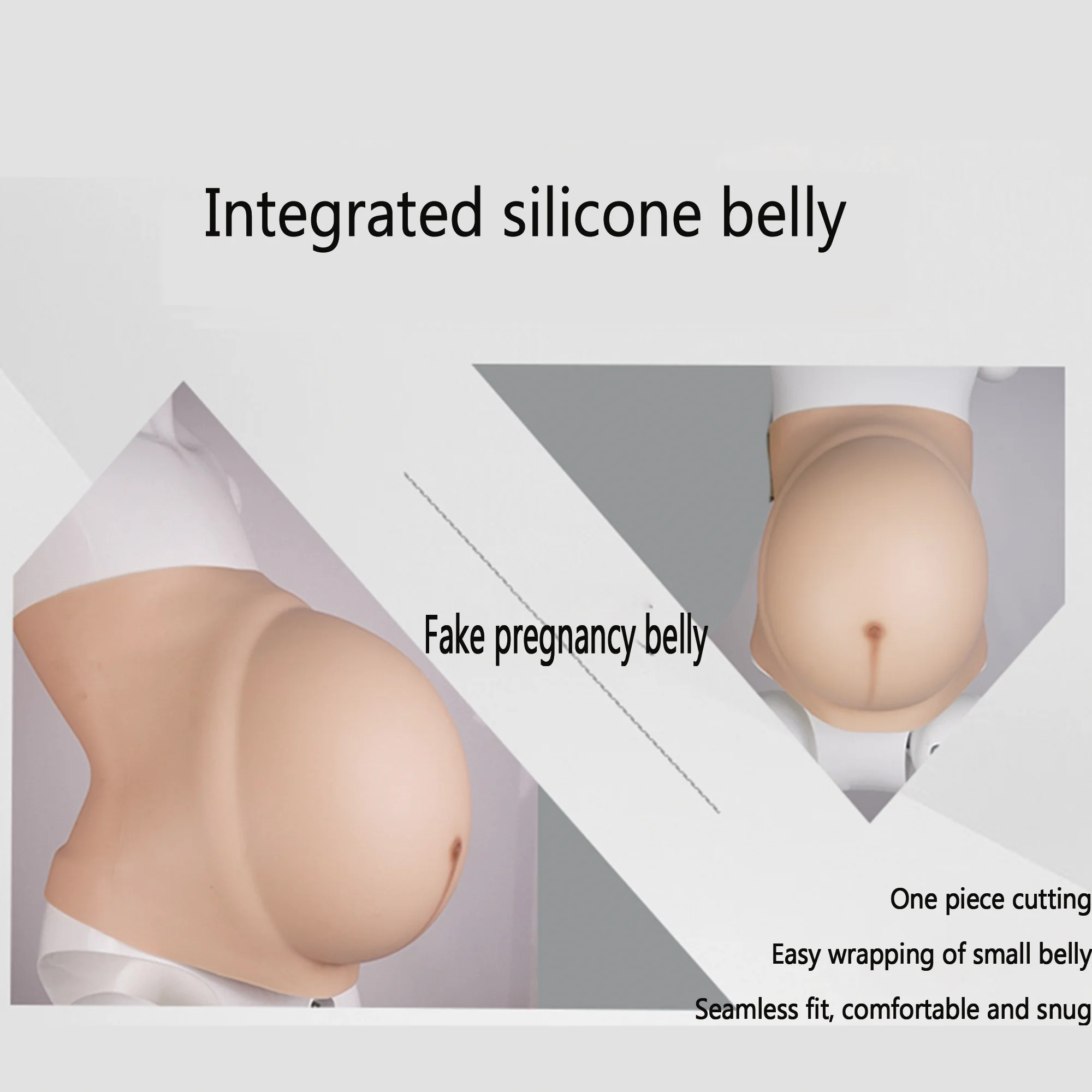 Zilasegy-Faux Ventre de Grossesse en Silicone pour Acteurs Masculins et Féminins, Oversize, Artificiel, Gros, Bébé, Enceinte, Énorme