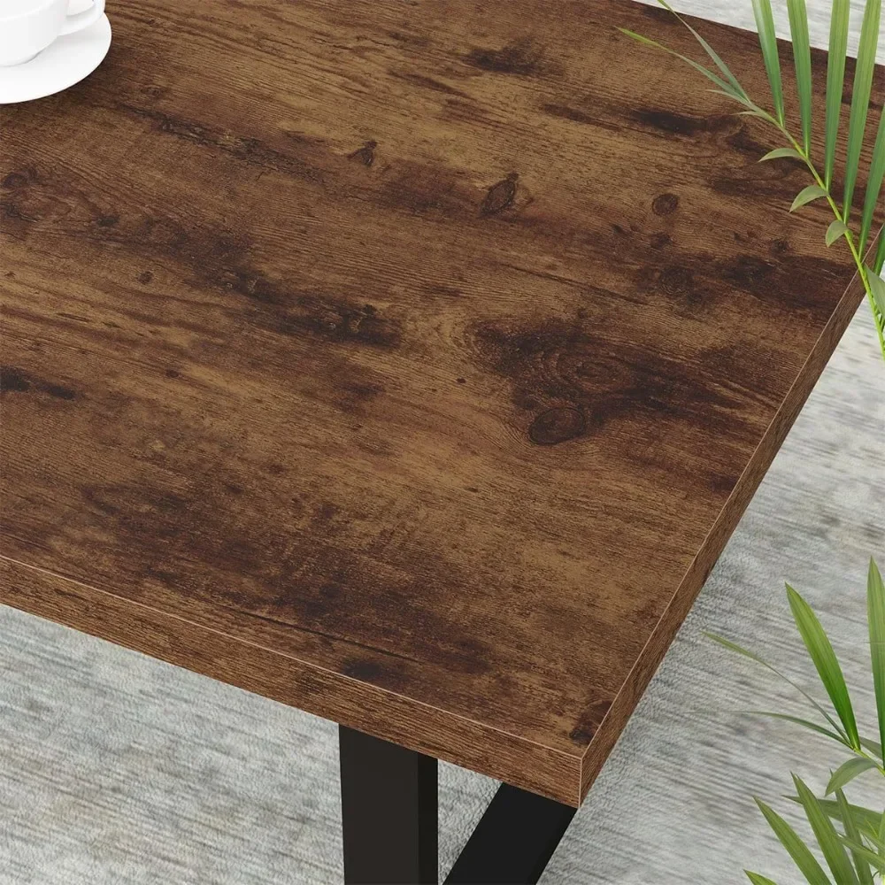 Rustic Coffee Table, Industrial Simple Wooden Living Room Table, Modern Minimalist Farmhouse Rectangle Center Table