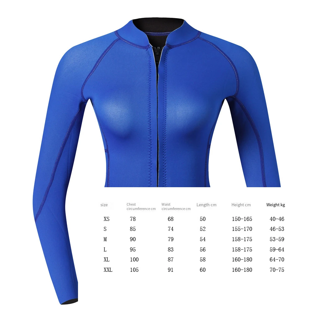 Oulylan Diving Surfing Swimming Diving Jackets Neoprene Wetsuit Top Jackets Perfect 2mm Womens for Snorkeling Scuba