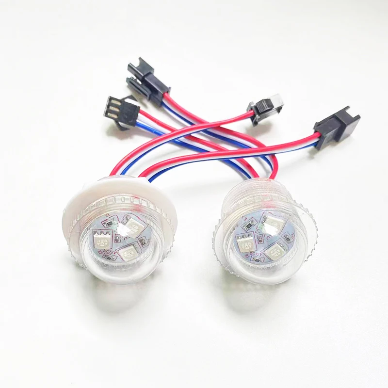 1000 szt. 26MM LED punkt światła 12V Led Bubble 0.72W kolorowy UCS1903 oświetlenie pikselowe Led