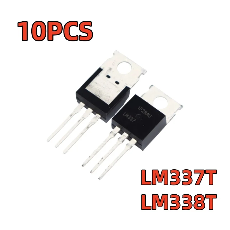 10PCS LM337T LM337 LM338 LM338T straight insertion TO-220 adjustable three terminal voltage regulator