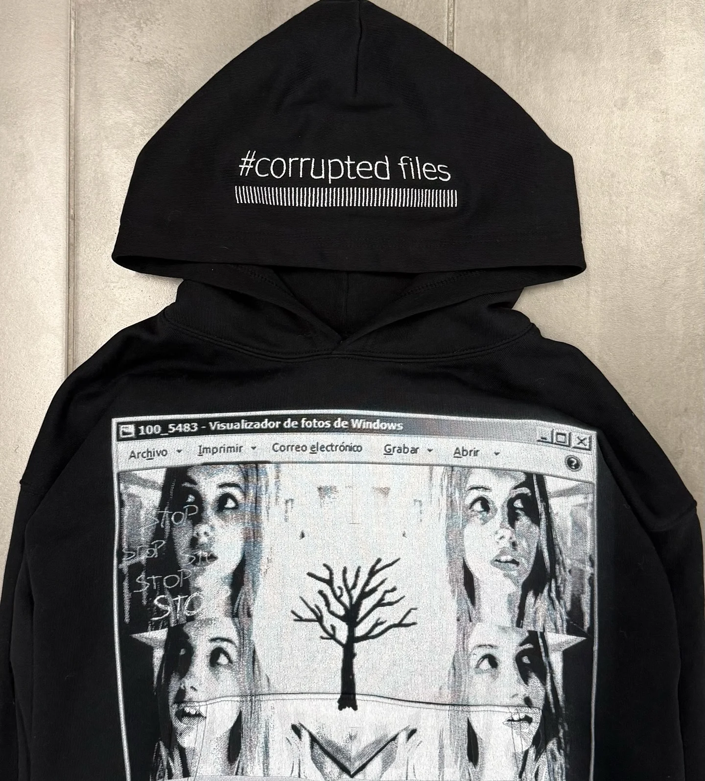 Hip Hop Streetwear Sweatshirt Corrupted Hoodie Women Tops Goth Harajuku Casual Grunge Oversize Hoodie Men Clothing Y2k Clothes