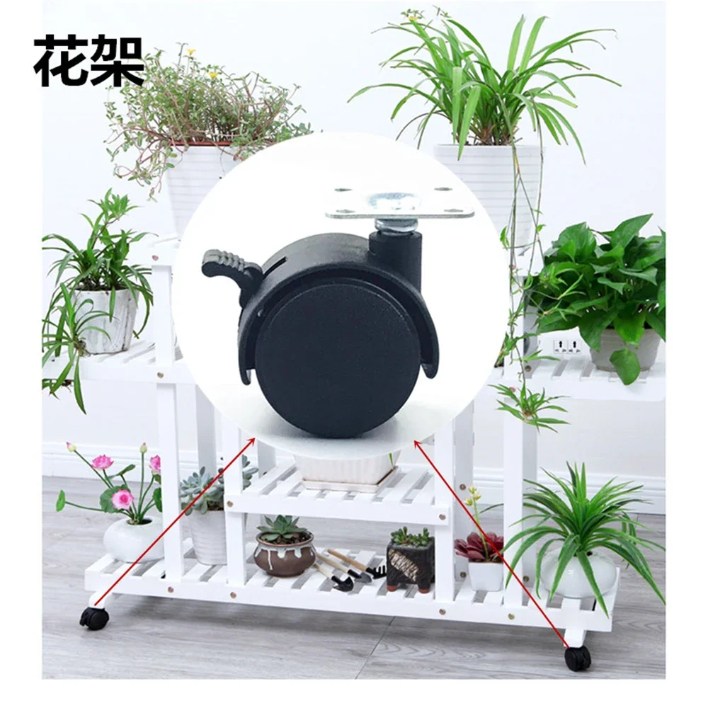 Flat Universal Wheel Table Swivel Chair Wheel Small Trolley Furniture Accessories Foot Pulley Computer Bed Counter Wheel