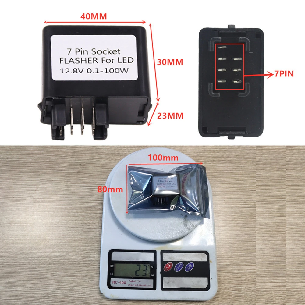 Flasher Relay Perfectly Compatible 7 Pin Flasher Relay For LED Turn Signals On For Suzuki GSXR Bandit 600 SV 1000
