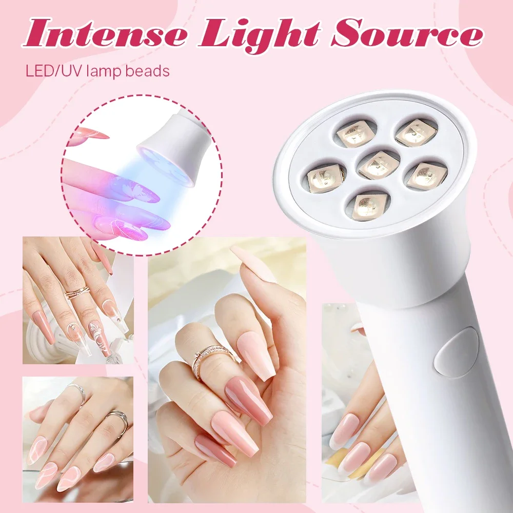 Mini sèche-ongles UV LED portable, lampe à séchage rapide des ongles, aste par USB, mini lampe de poche, stylo pour ongles, durcissement du gel, outils de salon, 18W