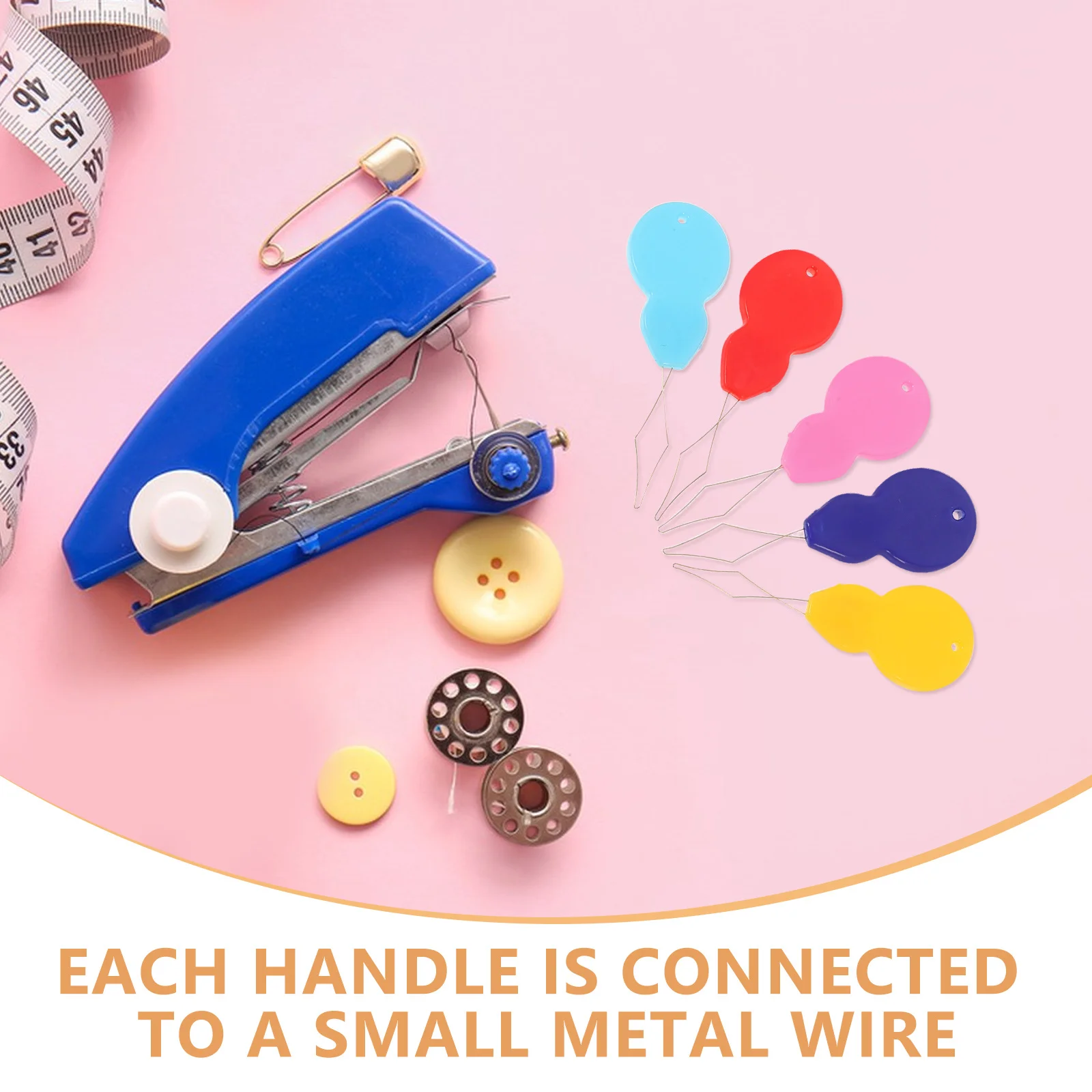 ที่ร้อยด้ายแบบลูปพลาสติก 10 ชิ้น สีสันสดใส ใช้งานง่าย สำหรับร้อยด้ายด้วยมือหรือจักรเย็บผ้า เครื่องมือเย็บผ้า DIY