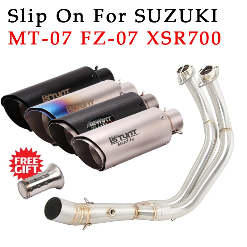 

Глушитель выхлопной передней трубы для мотоцикла Yamaha MT-07, Модифицированная глушитель для мотоцикла Escape Moto Racing YZF MT07 FZ07, трассировщик