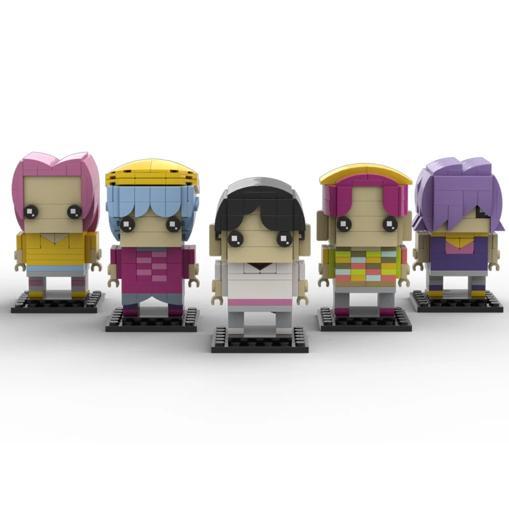 

Gobricks MOC K-pop Охотники на демонов Brickheadz Кирпичная модель Sussie Demonic Sroka Ворона Saja Boys KPop Demon Строительные блоки Подарок