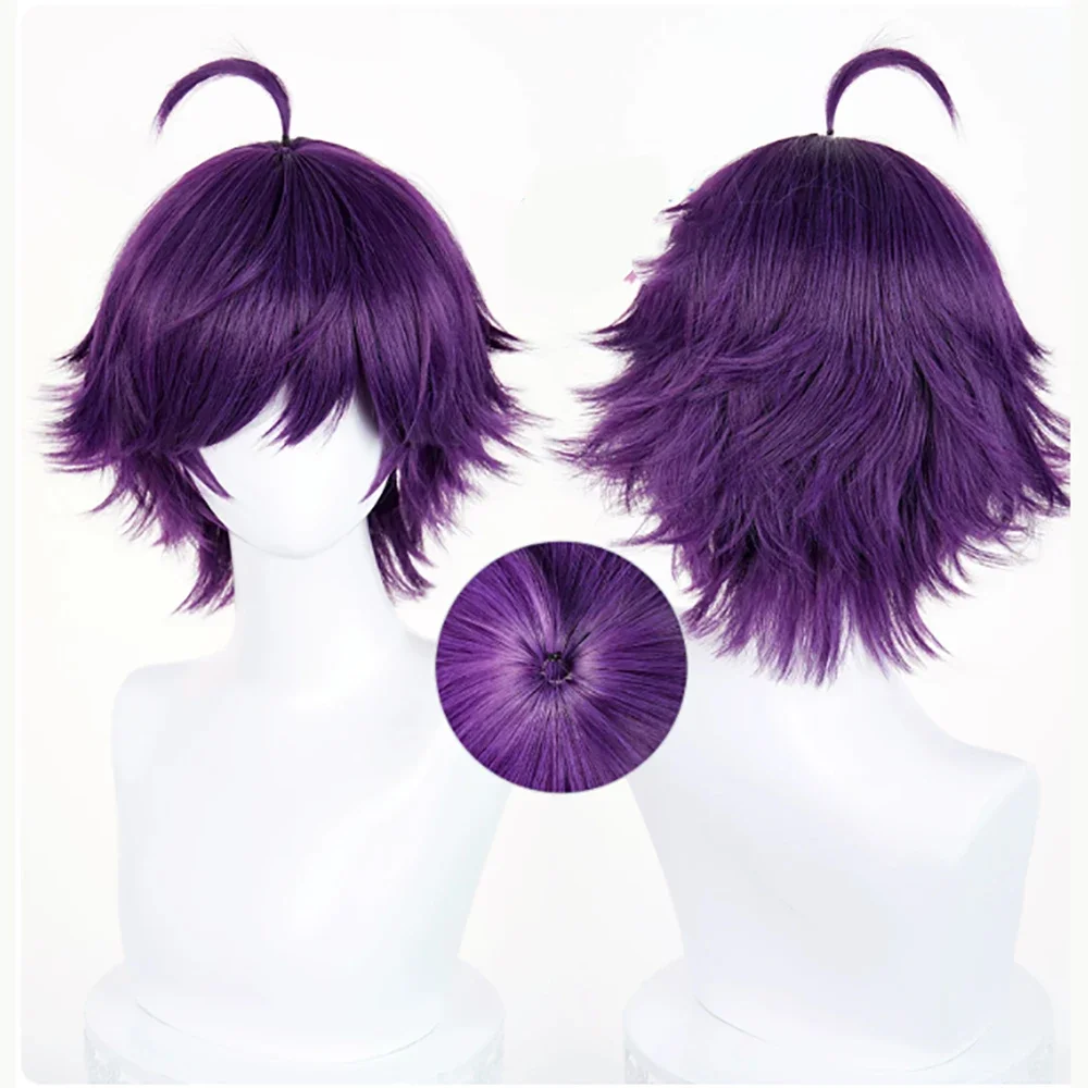 Synthetic Hair Honor of Kings Liyuanfang Cosplay Wigs Short Curly Purple Cosplay Wig For Halloween Party
