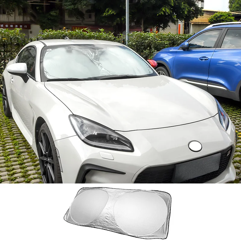 For GR86 BRZ Car Sun Shade Windshield Sun Shade Foldable Blocks UV Rays Sun Visor Protector Sunshade-Protect Cool Down Interio