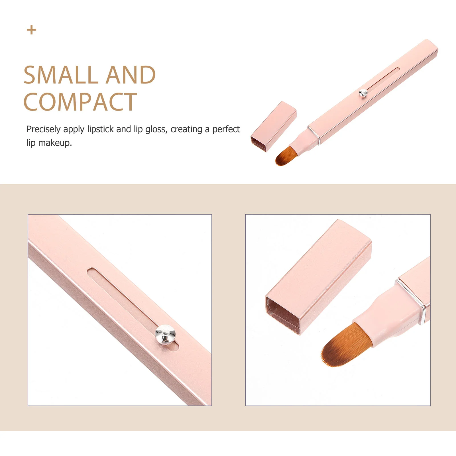 Double Head Lip Makeup Brush Miss Lipsticks Mascara Wand Artificial Fiber for Women