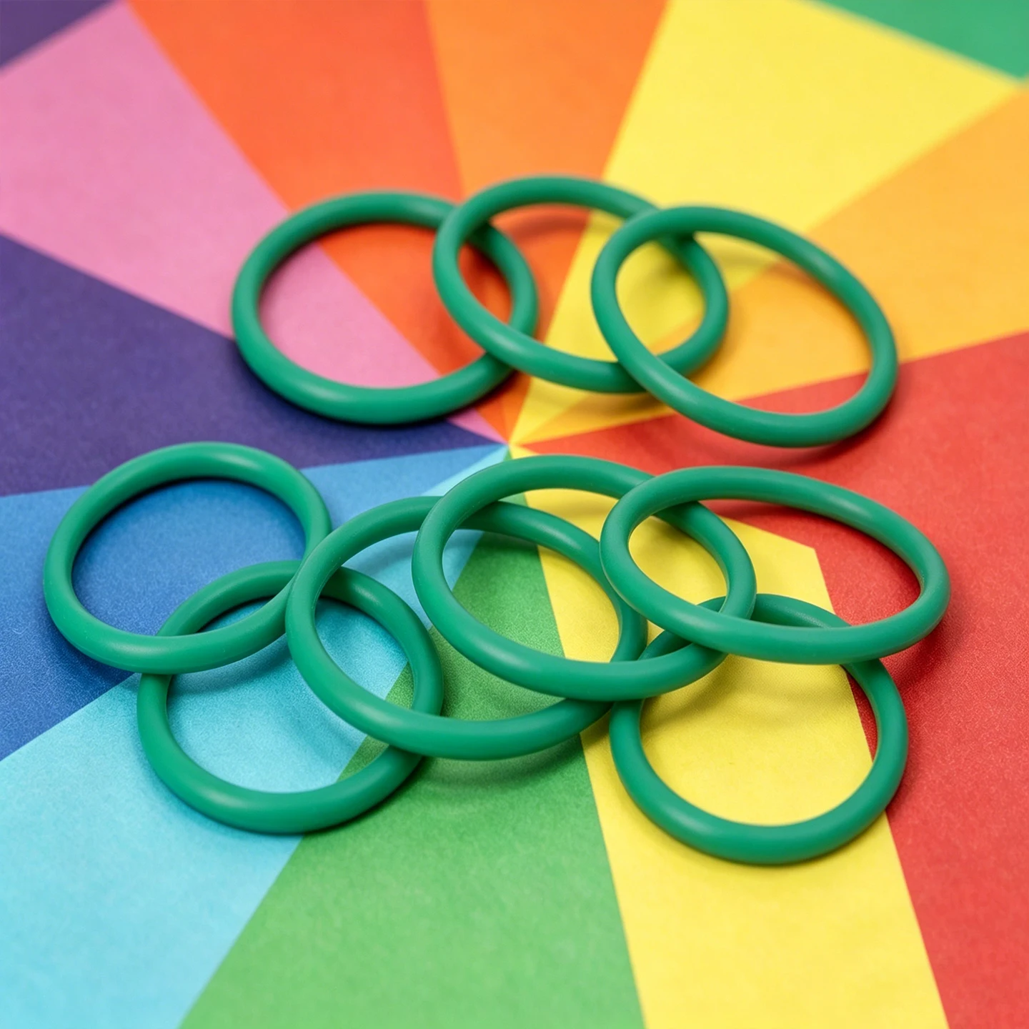 10 PCS / Lot Fluoro Rubber Green FKM O-ring CS 1/1.2/1.5mm OD 3-60mm O Ring Seal Waterproof Wear-Resistant Gasket
