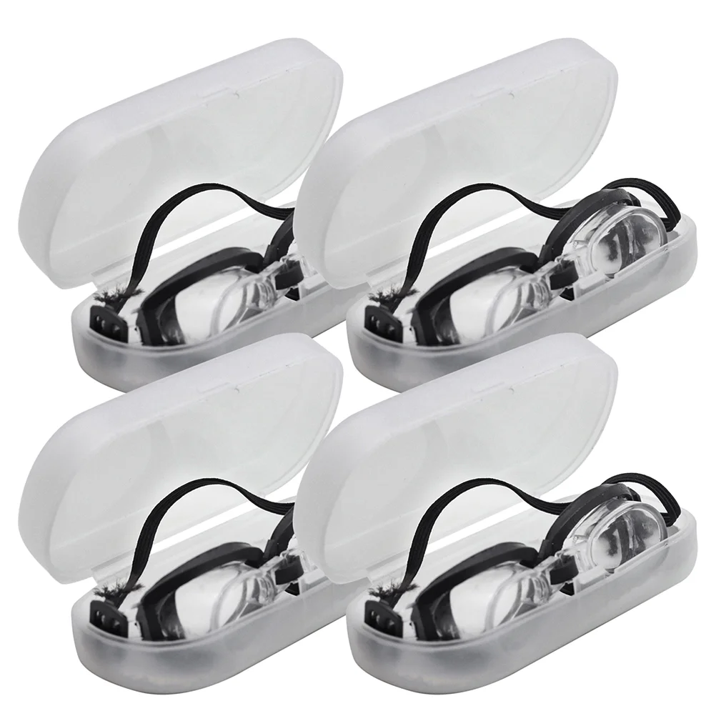 

4 Pcs Miniature Swim Goggles Accessories Black Tiny Glasses Photo Props Lightweight Christmas Gifts Mini
