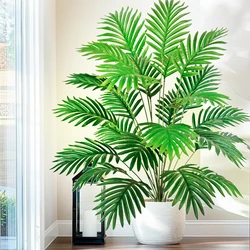 60-120cm Large Artificial Palm Tree Tropical Fake Plant Green Plastic Palm Leaf Branches Suitable for Home Garden Decoration