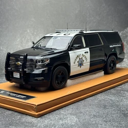 GOC 1:18 Chevrolet Suburban Tahoe LTZ SUV 2015 Resin Car Model Collection Display gift ornaments for friends