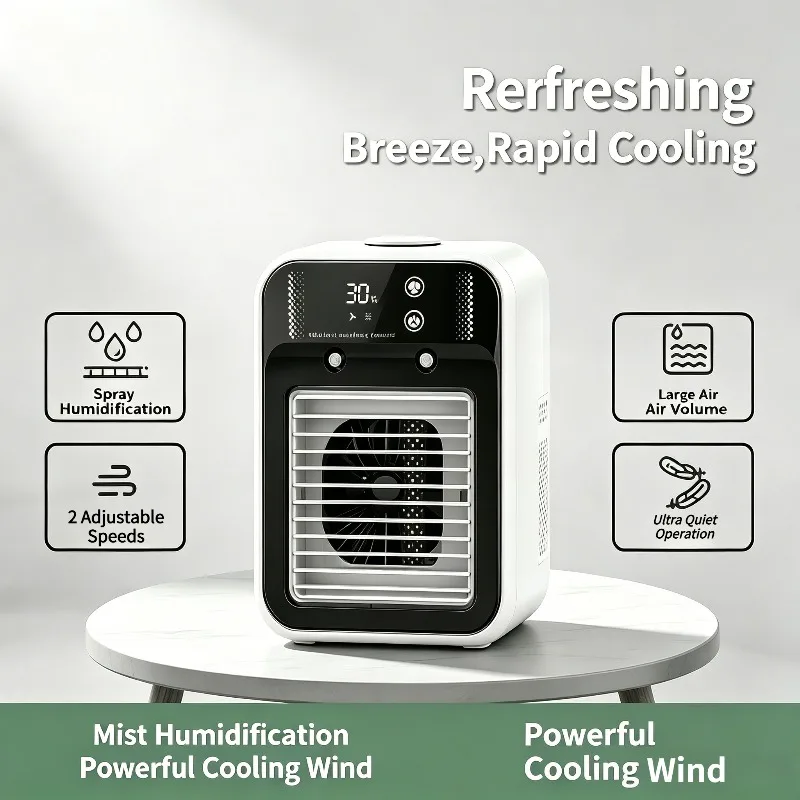 

Rechargeable Mini Water Cooling Air Cooler Fan Portable Quiet Humidifier Purifier Desktop Electric Fan Low Voltage Silent Fast Cooling Personal Water Cooled Fan Multifunctional Portable Air Cooler Suitable For Home Bedroom Office Desk Indoor Personal Dail