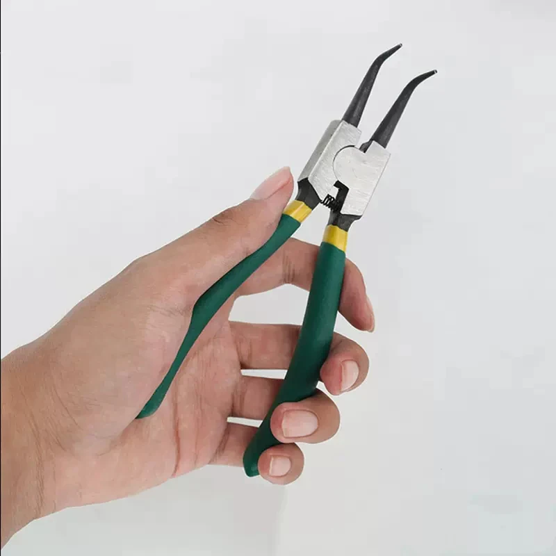 5/7/9 inch Snap Ring Pliers Set Heavy Duty Internal/External Circlip Pliers Kit Straight Bent Jaw for Ring Remover Retaining