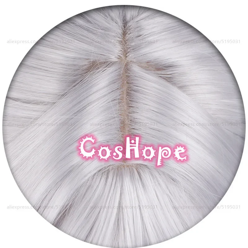 Shenhe Cosplay Wig With Big Braid Women 80cm Long White Gray Black Wig Cosplay Anime Cosplay Wigs Heat Resistant Synthetic Wigs