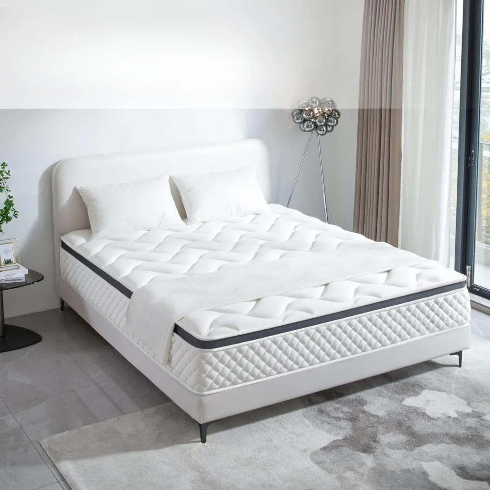 Queen-Size-Matratzen, 12 Zoll, Gel Memory Foam individuelle Taschen feder für Bewegungs isolierung, mittleres Gefühl, Matratzen