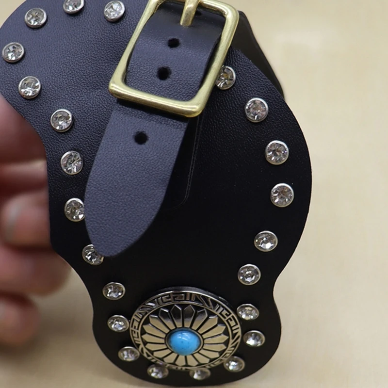 Decorative Equine Boot Spur Straps with Adjustable Closures