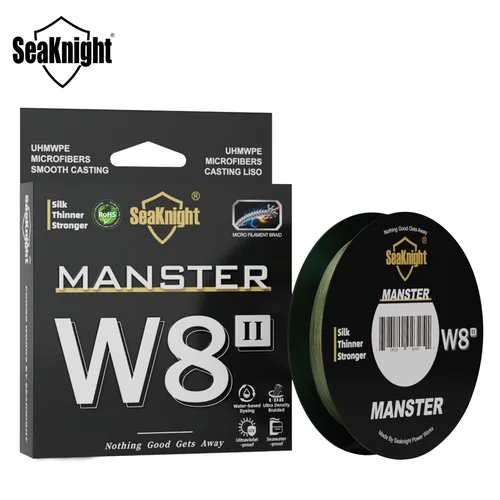 SeaKnight marca W8 II serie líneas de pesca trenzadas 8 tejidos 500M 300M, línea de PE multifilamento con revestimiento anticorrosivo 15-100LB