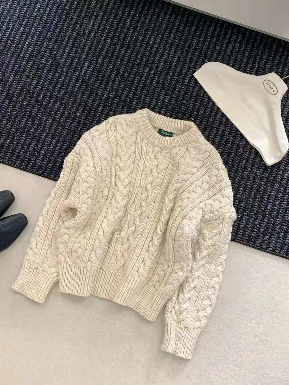 

Женский вязаный пуловер Dongda Gate New Sle с круглым вырезом, однотонный, плотной вязки, теплый, мягкий, с длинными рукавами