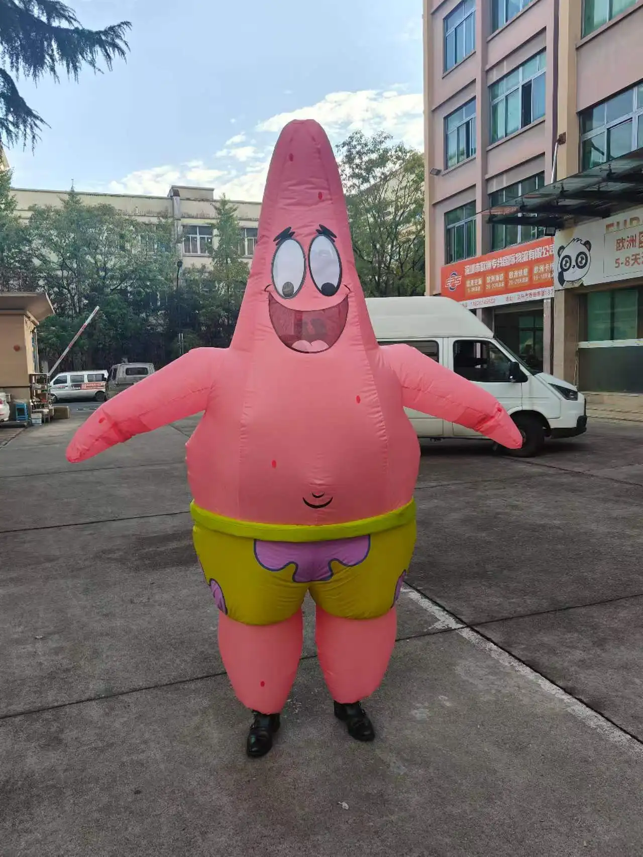 Anime Character Patrick Star Cosplay Costume One-piece Patrick Star Inflatable Suit Halloween Theme Party Cosplay Props