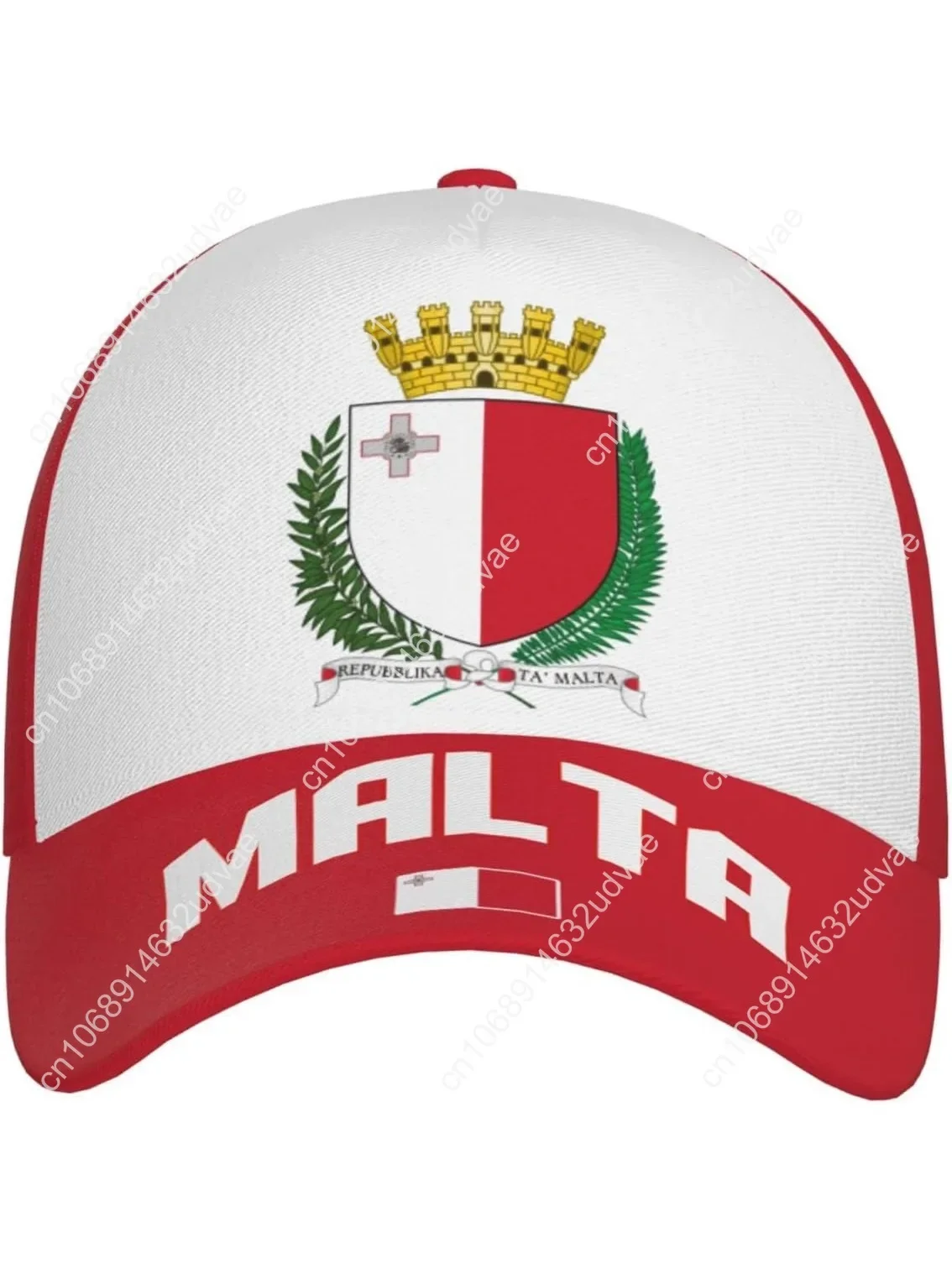 

Malta Flag Maltese Baseball Cap 3D Full Print Adult Unisex Adjustable Hat Soccer Patriotic Caps