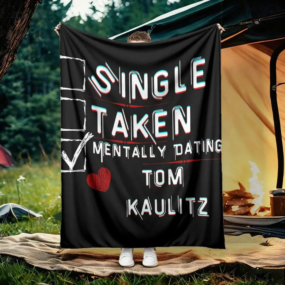Luxury Oversized Print Blanket Throw 150x200cm Tom Kaulitz Single Taken Pop Culture Fandom Decor for Sofa Camping