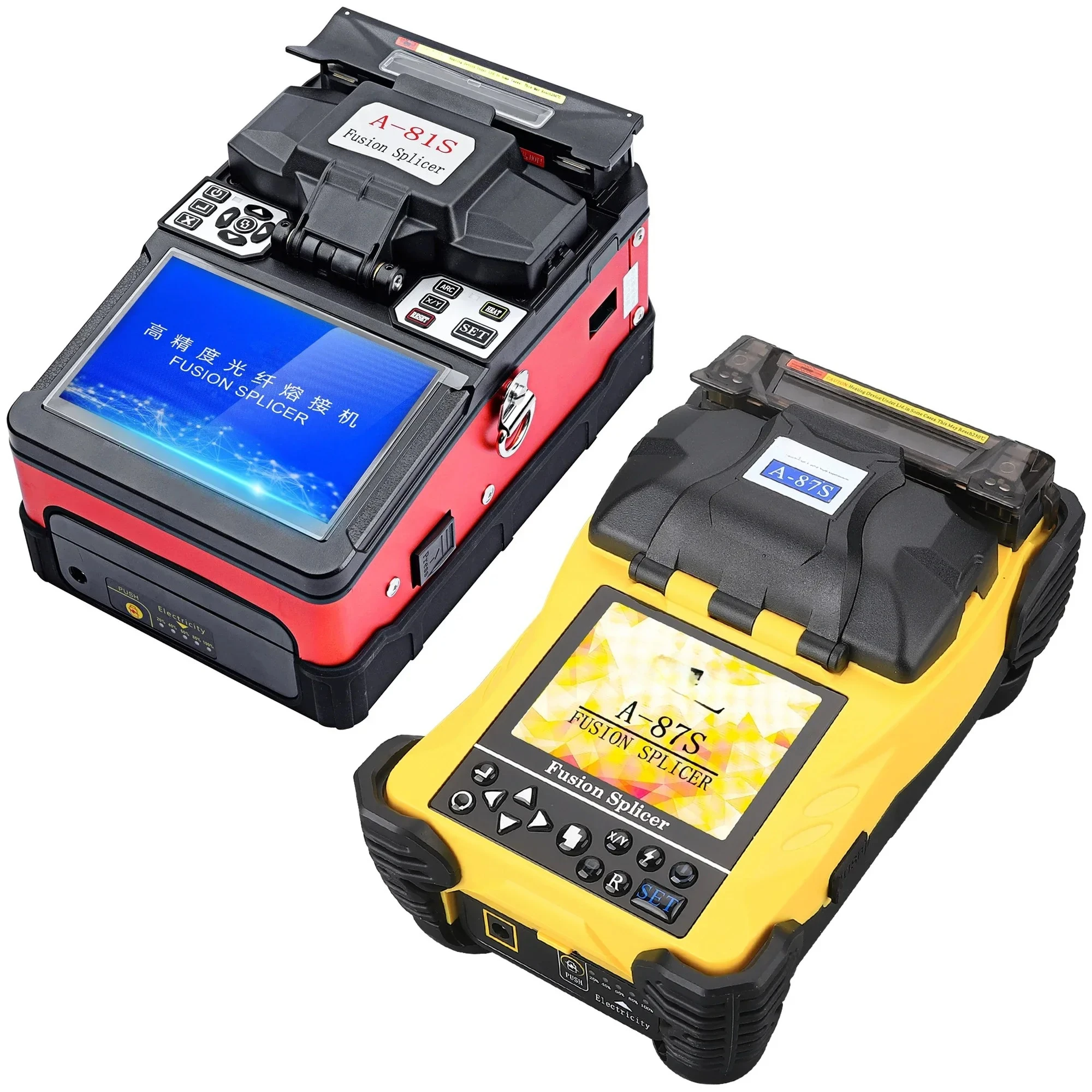 FTTH Splicer kit  A-87S/A-81S fusionadora de splicer fiber optik fusion machine Mini fiber optic splicing fusion splicer