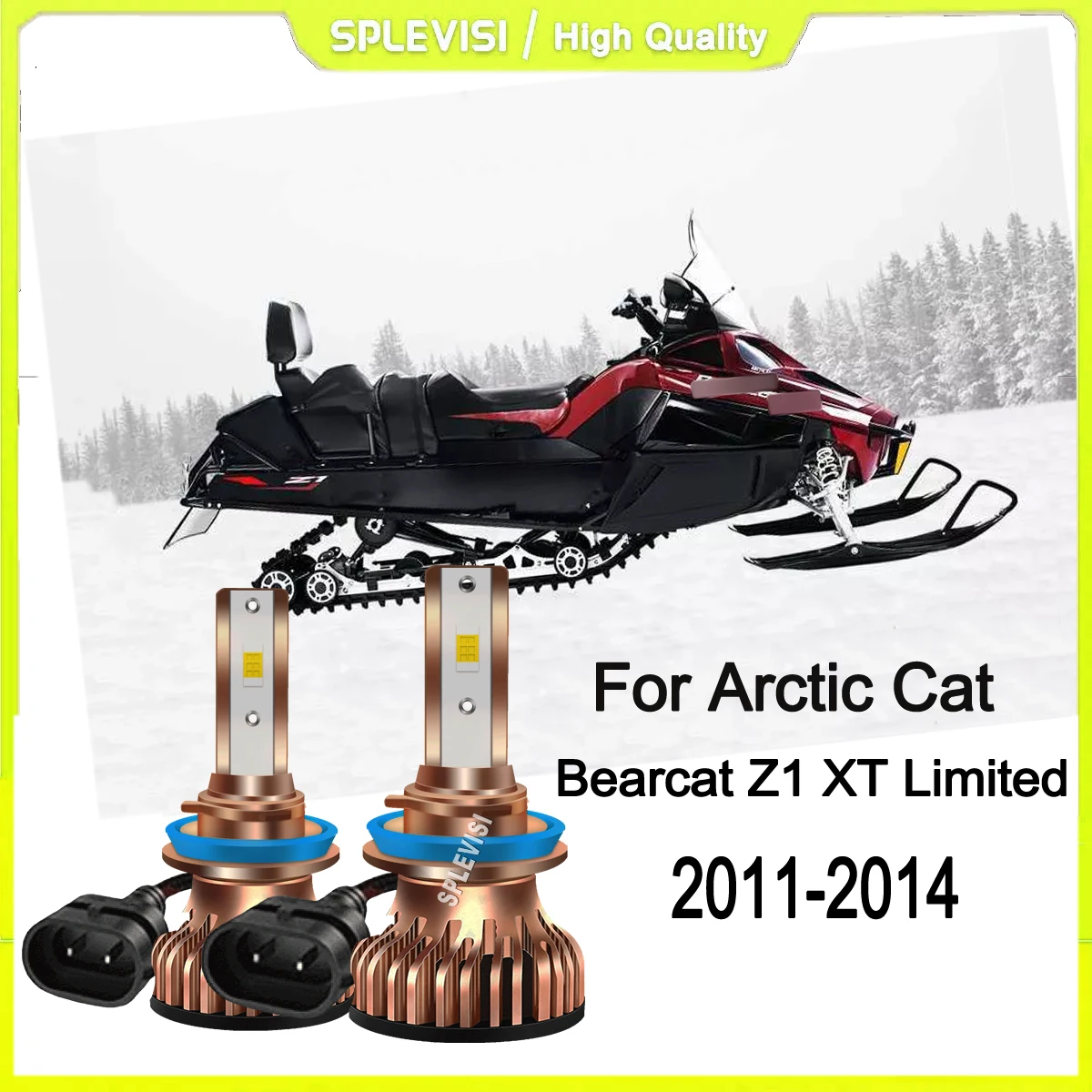 

H11 H9 H8 LED Headlight High Beam Bulb - IP67 ALL-WEATHER RELIABILITY For Arctic Cat Bearcat Z1 XT Limited 2011 2012 2013 2014