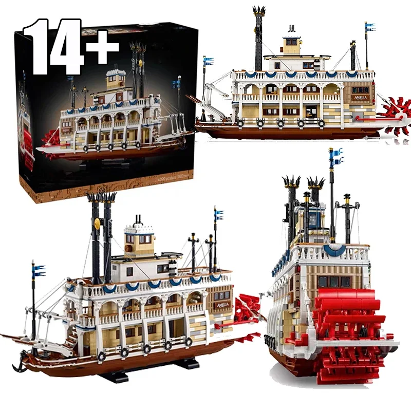 

2026 New Ideas 21356 Biggest River Steamboat Set Model Building Blocks Ship Bricks Toys Birthday Gift for Children Adult