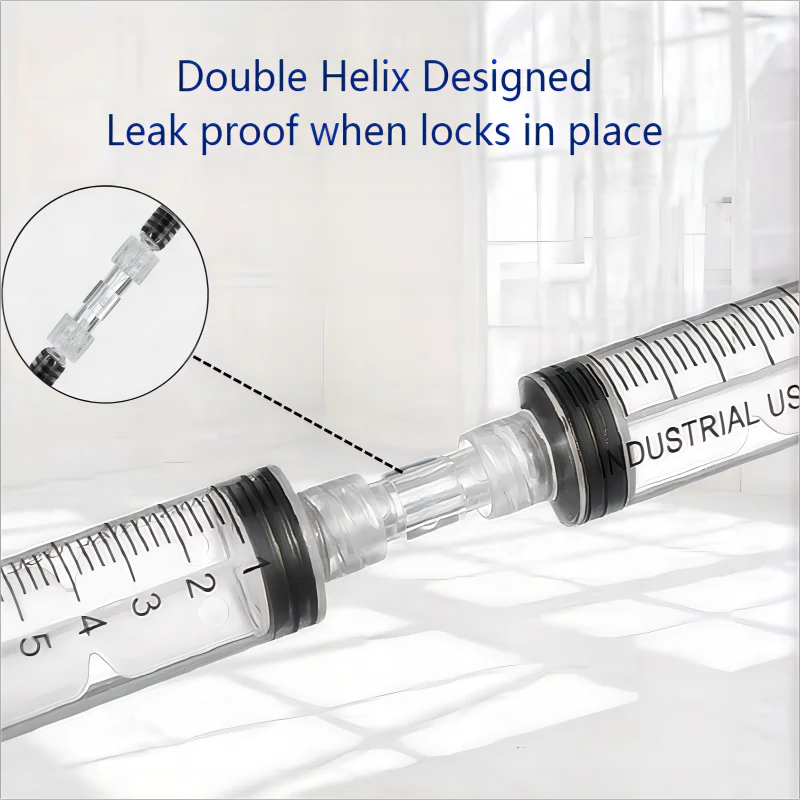 

Luer Thread Connector Pp Material Transparent Syringe Double-Way Connector Easy And Durable Use In Sterile Environment Drug Guid