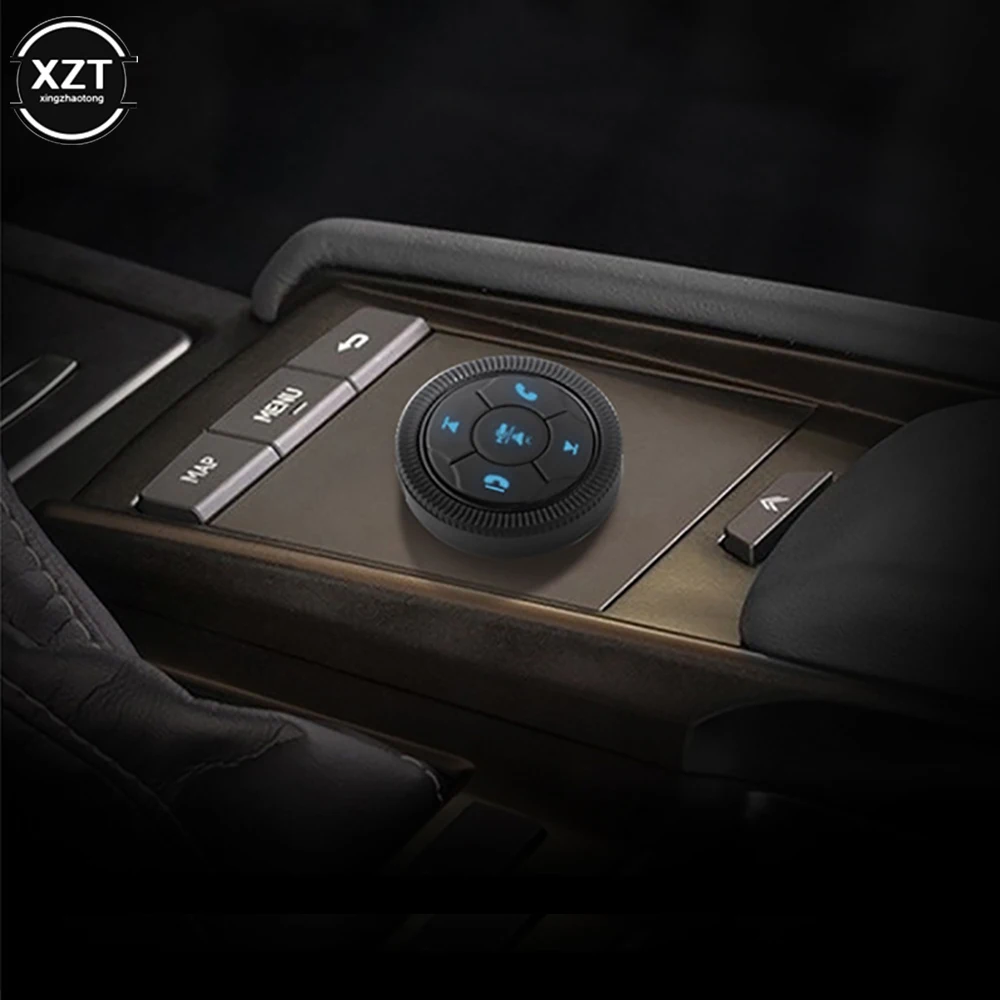 Universal Wireless Bluetooth-compatible Car Steering Wheel Remote Control GPS Smart Button Key Volume Controller Phone Handsfree