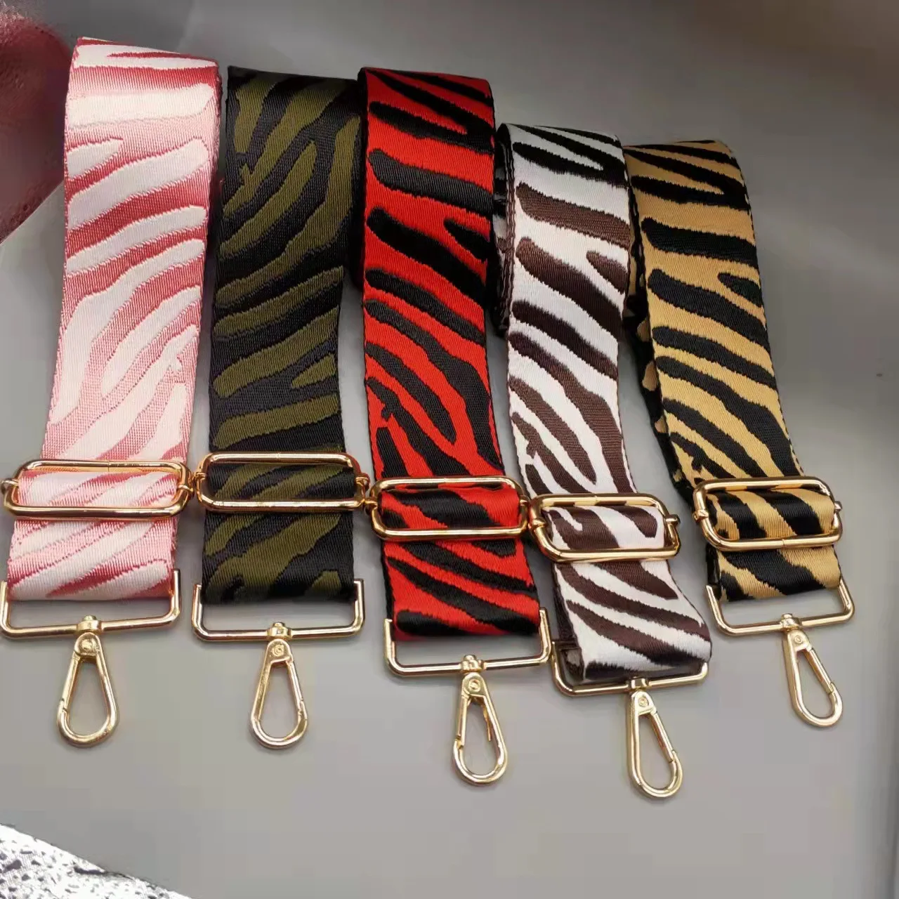 5Cm Colorful Zebra Print Wallet Accessories Bag Chain Replacement Wallet Shoulder Strap Crossbody Strap