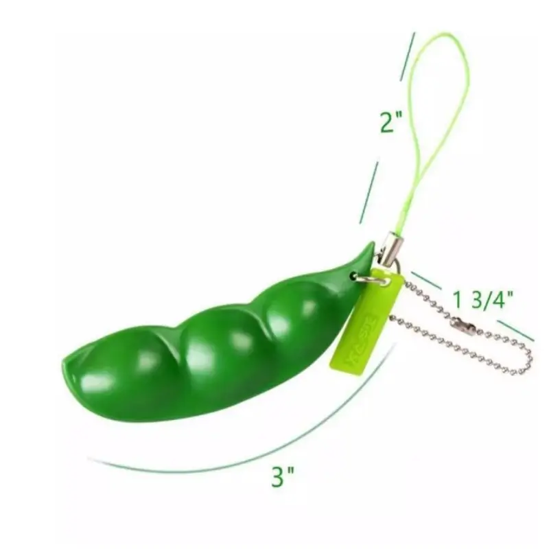 Portable Peas In A Pod Keyring Edamame Keychain Cute Bean Unzip The Toy