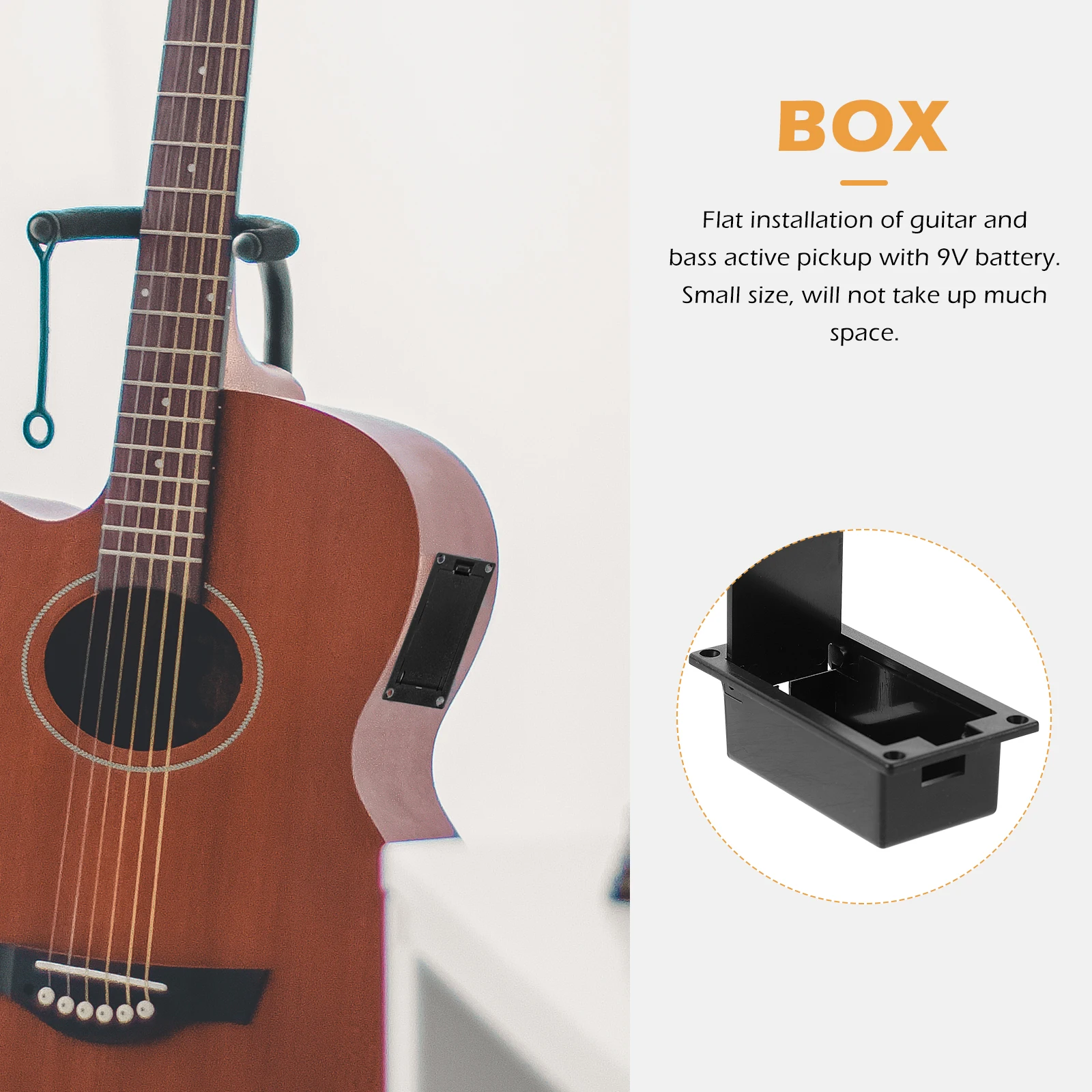 

4 Pcs Pickup Case Holder Guitar with Wire Container Acoustic Parts for Bass